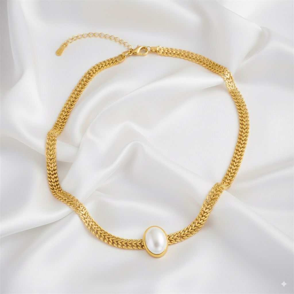 DIEYURO 316L Stainless Steel Square Large Pearl Necklace Earrings Ring For Women Girl New Party Gift Fashion Jewelry Set Bijoux